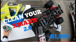 How TO Clean Your $$1,000 Traxxas XmaXX 8S!! 2.0