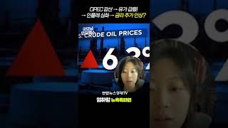 OPEC 감산 → 유가 급등! → 인플레 심화 → 금리 추가 인상? #shorts ㅣ 임하람 뉴욕특파원 ㅣ 뉴요기요 ㅣ 230404 굿모닝인포맥스