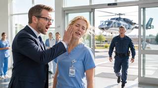 “Get Out Now!” The CEO Slapped the Rookie Nurse — Then a Navy Helicopter Landed Outside