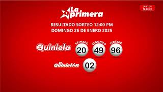 Sorteo Mediodía Domingo 26 De Enero Del 2025