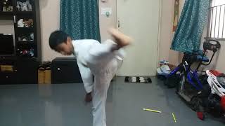 Arjun Kungfu stands and exercises