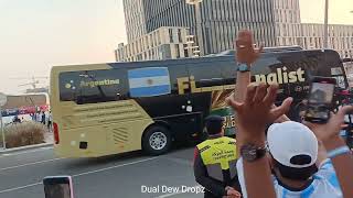 Argentina Team entrance to Lusail Stadium | Tight Security Escort for Argentina Team |Messi and boys