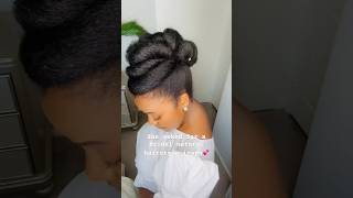 Quick bridal natural hairstyle!🥰#bridal #naturalhair #shorts #hairtutorial #hair #curlyhair #viral