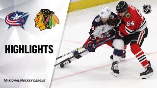 Blue Jackets @ Blackhawks 1/31/21 | NHL Highlights