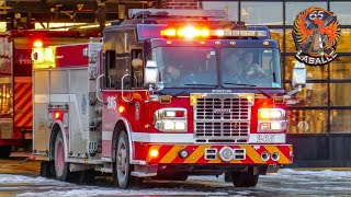 Montréal | Montréal Fire Department (SIM) Pumper 265 \u0026 Urgences-Santé Ambulance 207 Responding