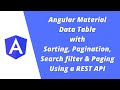 Angular Material  Data Table with Paging, sorting, search filter & Pagination