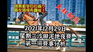 香港賽馬-賽馬貼士 港產筒索萬 -『大叔剔馬』香港賽馬 星期三沙田全泥夜賽 2021年12月29日 第一場賽事分析