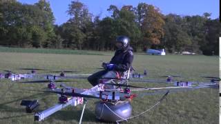 World's first manned flight with an electric multicopter