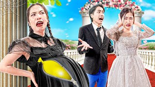 Wednesday Is Fake Pregnant! She Ruined My Mom's Wedding - Funny Stories About Baby Doll Family