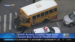 NYPD Arrests Suspect Accused Of Stealing School Bus