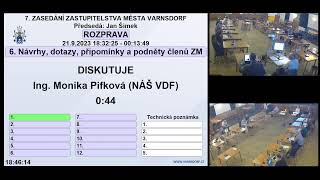 7. zasedání Zastupitelstva města Varnsdorf - 21.09.2023