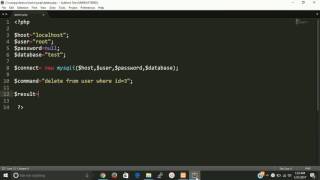 Delete Mysql data with php | Learn php step by step