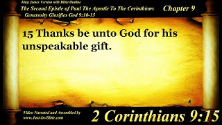2 Corinthians Chapter 9 - Bible Book #47 - The Holy Bible KJV Read Along Audio/Video/Text