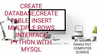 CREATE DATABASE,TABLE, PARAMETERIZED INSERT QUERY INTERFACE PYTHON WITH MySQL
