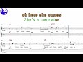 Hall & Oates-Maneater karaoke sheet music,MR for players,chord,chorus add(Ye karaoke)