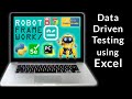 Data Driven Testing with Excel in RobotFramework || Selenium Library.