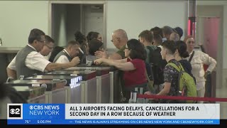 Weather disrupting NYC airports for second straight day