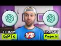 Custom GPTs vs ChatGPT Projects: What Should You Use?