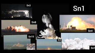 spacex sn1➡ sn15 compilation