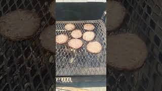 hamburgers on a state park grill