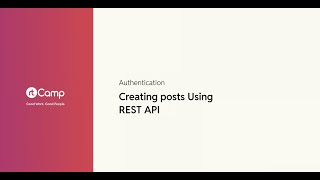Creating posts Using REST API