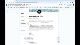 Text Formatting and Setting Up Text Styles in Google Docs