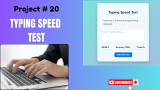 Typing Speed Test Project using HTML, CSS & JavaScript | JavaScript Mini Project #20