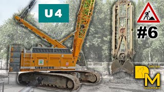 LIEBHERR SEILBAGGER MIT SCHLITZWANDGREIFER BAUSTELLE U-BAHN U4 NEUBAU HAMBURG [6] DREAM MACHINES