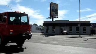 Old Montreal Fire Truck Freightliner Cabover and Mack Cement Truck