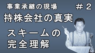 持株会社の真実＃２　世間で事業承継対策としてよく提案されているスキームの基本形を完全に理解できるよう、丁寧に解説