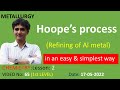 #Hoope's process  #Purification (refining) of Aluminium Al #Metallurgy #chemistry #IIT #NEET #INTER