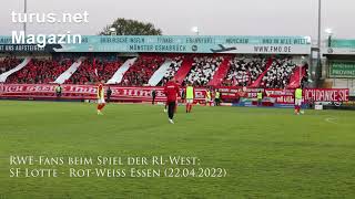 Rot-Weiss Essen RWE Support und Choreo in Lotte