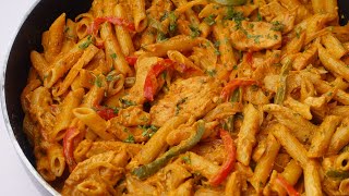 Chicken Fajita Pasta,Quick And Easy Recipe By Recipes Of The World