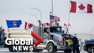 Trucker protests: Alberta blockade adamant, demands nationwide COVID-19 mandates lifted