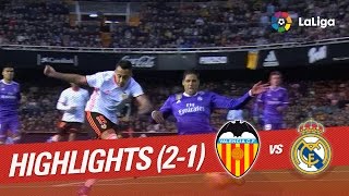Resumen de Valencia CF vs Real Madrid (2-1)