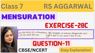 MENSURATION - Class 7 Maths - Chapter 20 - Exercise 20C - Question 11 - Rs Aggarwal