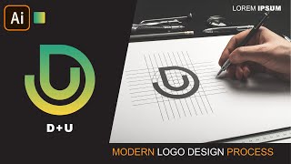 Modern (DU) Letter Logo Design In Adobe Illustrator | Best Logo Design || With Inaa Graphics ||
