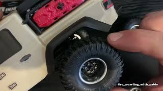 Ep.#1 scx24 gladiator gets a new set of shoes, 1.0 deep dish stamp wheels with crawl master tires