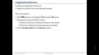 Information Systems 3 ARIS 1 IntegratedArchitecture