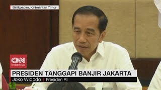 Presiden Jokowi Tanggapi Banjir di Jakarta