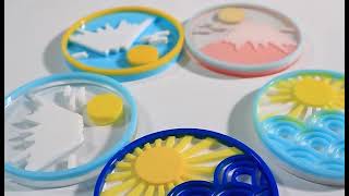 Giftboxxes® | Sunrise On The Sea and Pearl Fuji Coaster Resin Mold