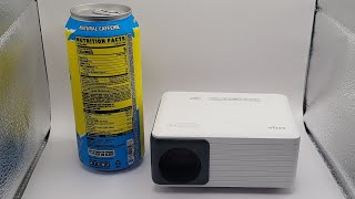 Akiyo Mini Projector with WiFi and Bluetooth, 1080P Supported / Smaller than a can of Soda!