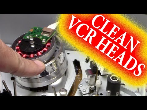 How do you clean a VHS tape head?