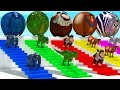 5 Giant Duck Cartoon, Cow, Giraffe, Elephant, Lion, Paint Wild Animals Crossing Fountain Animation 5