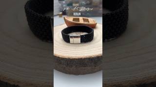 Men's black matte bracelet 🔥 with magnetic clasp #handmade #mensfashion #mensbracelet #mens