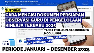 CARA MENGISI DOKUMEN PERSIAPAN OBSERVASI GURU DI PENGELOLAAN KINERJA TERBARU 2025