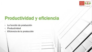 Productividad y eficiencia