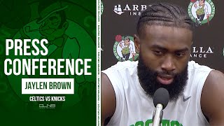 Jaylen Brown: "We’re a more organized team this year" | Celtics vs Knicks Postgame Interview