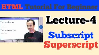 html course | Subscript and Superscript | O level Class