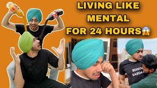 living like mental😱for 24 hours Challenge with family public reactions / Amanjagraon